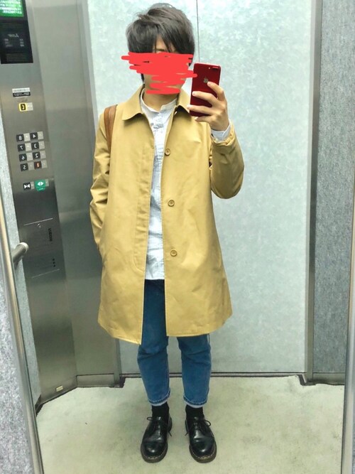 やすけ 無印良品のステンカラーコートを使ったコーディネート Wear やすけ 無印良品のステンカラーコートを使ったコーディネート Wear
