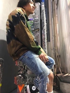 「coreのアイテム」を使った、Kateさん（メンズ・180cm）の春コーディネート