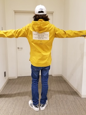 「白キャップ」｜mr.sakuraiさん（メンズ・169cm）の冬コーディネート