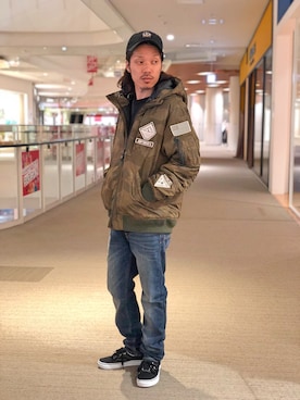 「TYPE BLUE（タイプブルー）のアイテム（パンツ）」を使った、mr.sakuraiさん（メンズ・169cm）の夏コーディネート