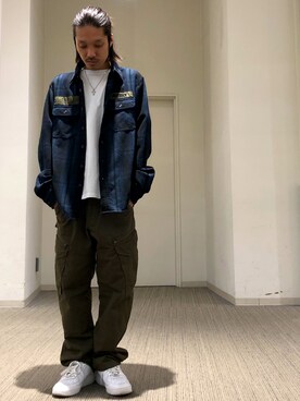 「チェック柄に恋してる」｜「アイテム（カーゴパンツ）」を使った、mr.sakuraiさん（メンズ・169cm）の秋コーディネート
