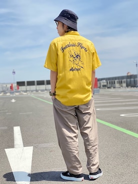 「schott（ショット）のアイテム（パンツ）」を使った、mr.sakuraiさん（メンズ・169cm）の春コーディネート