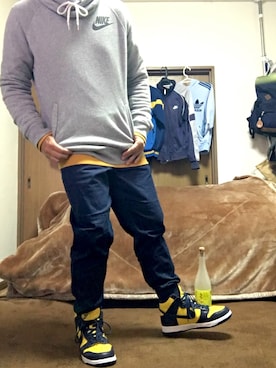「nikeコーデ」｜bambooktさん（メンズ・163cm）の冬コーディネート