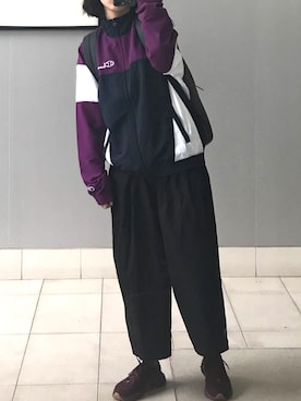 「Champion（チャンピオン）のアイテム（スタジャン）」を使った、breach_mさん（レディース・161cm）の冬コーディネート