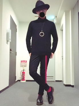 「SCALA（スカラ）のアイテム（帽子）」を使った、Hello 【フォロバ100%】さん（メンズ・170cm）の秋コーディネート