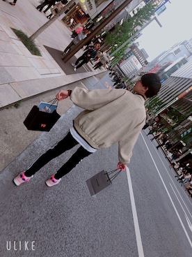 「YSL（ワイエスエル）のアイテム（ブルゾン）」を使った、isさん（メンズ・173cm）の春コーディネート