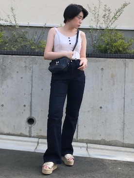 「グリッター」｜「アイテム（その他トップス）」を使った、maimieさん（レディース・159cm）の夏コーディネート