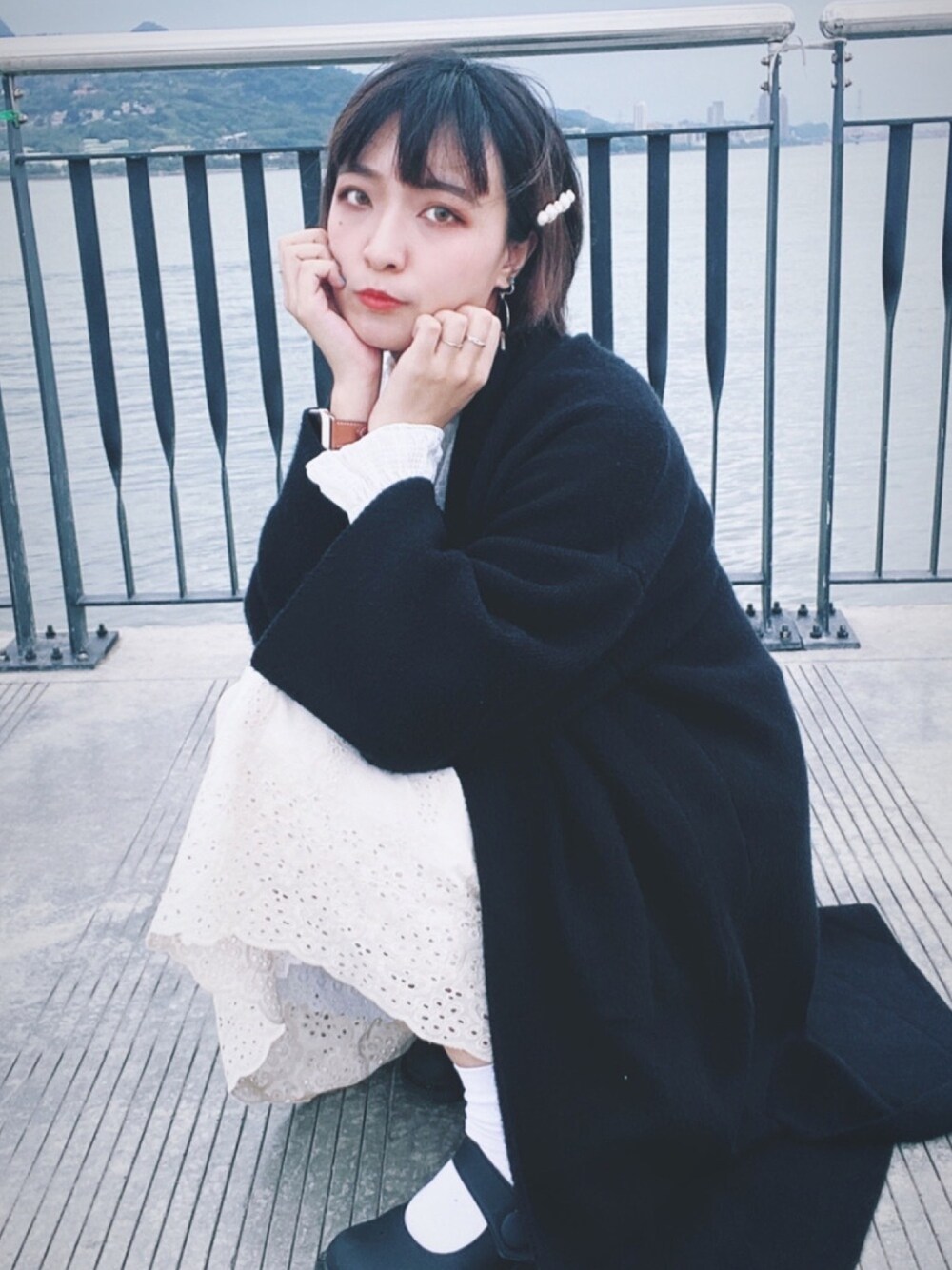 「日系穿搭、日系极简、淡水」｜「2021のアイテム（その他シューズ、ブラック系）」を使った、yukiko🌼さん（レディース・170cm）の秋コーディネートの1枚目の写真