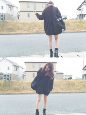 「学校」｜「アイテム（ブルゾン）」を使った、miyukiさん（レディース・159cm）の秋コーディネート