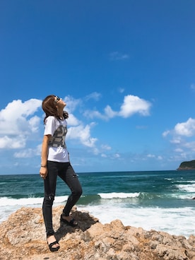 「-5kgjean」｜いなぎさん（レディース・157cm）の夏コーディネート