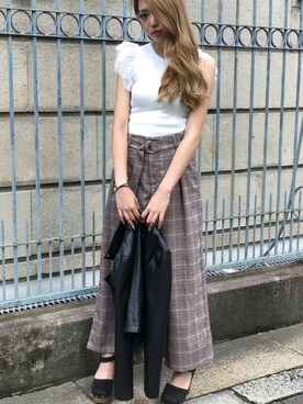 「newarrival」｜「アイテム（ライダースジャケット）」を使った、SPIGA OFFICIALさん（レディース・158cm）の夏コーディネート