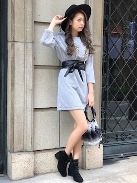 「ハットコーデ」｜SPIGA OFFICIALさん（レディース・160cm）の秋コーディネート