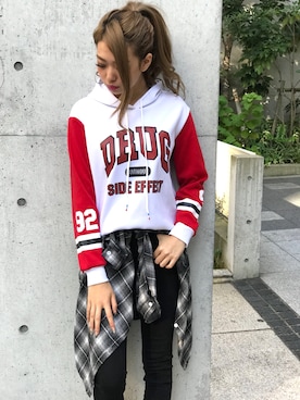 「アイテム（パーカー、ホワイト系）」を使った、SPIGA OFFICIALさん（レディース・160cm）の秋コーディネート