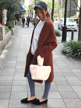 「アイテム（バッグ、ホワイト系）」を使った、SPIGA OFFICIALさん（レディース・160cm）の秋コーディネート