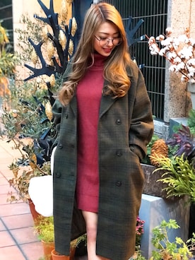 「SPIGA（スピーガ）のアイテム（ダウンジャケット/コート）」を使った、SPIGA OFFICIALさん（レディース・160cm）の冬コーディネート