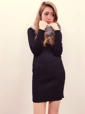 「スヌード」｜「アイテム（ワンピース/ドレス）」を使った、SPIGA OFFICIALさん（レディース・160cm）の冬コーディネート