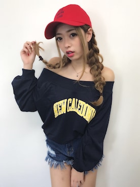 「キャップ女子」｜SPIGA OFFICIALさん（レディース・160cm）の冬コーディネート