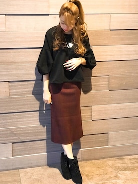 「SPIGA（スピーガ）のアイテム」を使った、SPIGA OFFICIALさん（レディース・160cm）の冬コーディネート