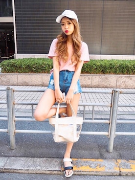 「キャップ女子」｜SPIGA OFFICIALさん（レディース・160cm）の春コーディネート