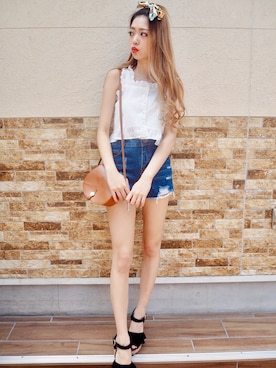 「肌見せ」｜SPIGA OFFICIALさん（レディース・160cm）の春コーディネート