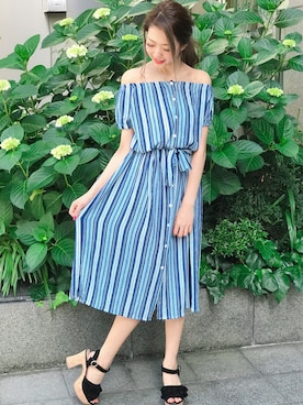 「SPIGA（スピーガ）のアイテム（ワンピース/ドレス）」を使った、SPIGA OFFICIALさん（レディース・160cm）の夏コーディネート