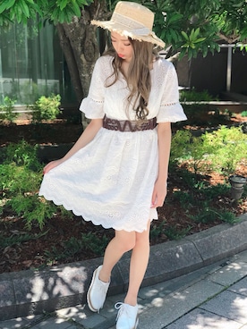 「SPIGA（スピーガ）のアイテム（ワンピース/ドレス）」を使った、SPIGA OFFICIALさん（レディース・160cm）の夏コーディネート