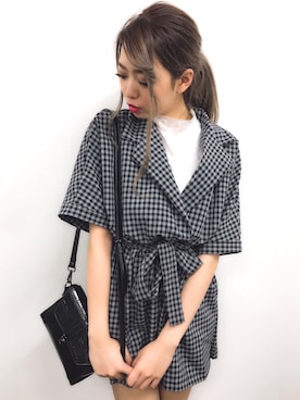 「SPIGA（スピーガ）のアイテム（オールインワン・サロペット）」を使った、SPIGA OFFICIALさん（レディース・160cm）の夏コーディネート