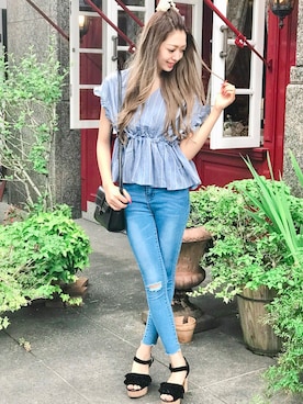 「SPIGA（スピーガ）のアイテム（パンツ）」を使った、SPIGA OFFICIALさん（レディース・160cm）の夏コーディネート