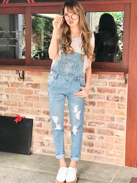 「SPIGA（スピーガ）のアイテム（オールインワン・サロペット）」を使った、SPIGA OFFICIALさん（レディース・160cm）の夏コーディネート