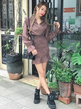 「SPIGA（スピーガ）のアイテム」を使った、SPIGA OFFICIALさん（レディース・160cm）の秋コーディネート