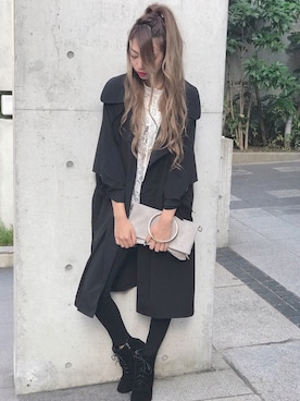 「シック」｜「アイテム（トレンチコート）」を使った、SPIGA OFFICIALさん（レディース・160cm）の秋コーディネート