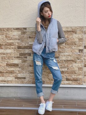 「SPIGA（スピーガ）のアイテム（その他アウター）」を使った、SPIGA OFFICIALさん（レディース・160cm）の秋コーディネート