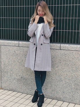 「スヌード」｜「アイテム（ジャケット/アウター）」を使った、SPIGA OFFICIALさん（レディース・160cm）の秋コーディネート