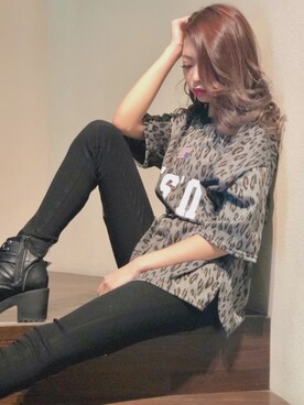 「SPIGA（スピーガ）のアイテム（パンツ）」を使った、SPIGA OFFICIALさん（レディース・160cm）の冬コーディネート