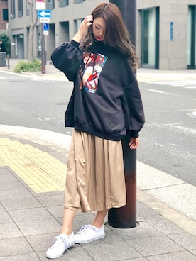 「プリーツ」｜SPIGA OFFICIALさん（レディース・162cm）の春コーディネート