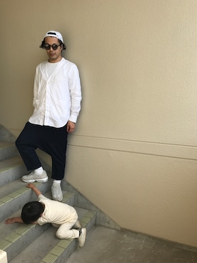 「Gosha Rubchinskiy（ゴーシャラブチンスキー）のアイテム（キャップ）」を使った、マーチンさん（メンズ・170cm）の春コーディネート