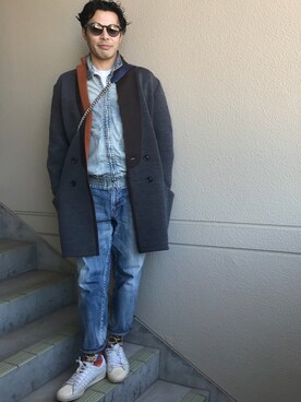 「アイテム（ブルゾン）」を使った、マーチンさん（メンズ・170cm・30代）の冬コーディネート