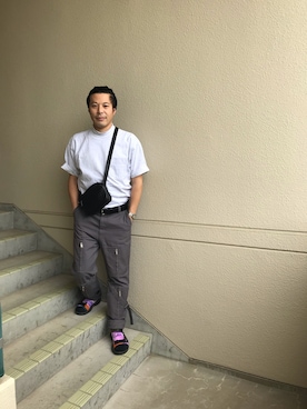 「AMBUSH（アンブッシュ）のアイテム（パンツ）」を使った、マーチンさん（メンズ・172cm）の春コーディネート