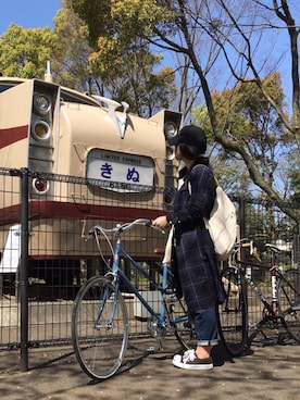 「ジャックパーセル」｜「アイテム（シャツワンピース）」を使った、kan28さん（レディース・160cm）の春コーディネート