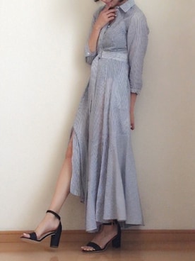 「アイテム（シャツワンピース）」を使った、akiさん（レディース・157cm・20代）の春コーディネート