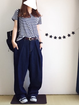 「アイテム（バックパック/リュック）」を使った、hana☺︎さん（レディース・155cm・20代）の春コーディネート