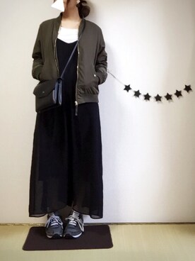 「アイテム（ヘアゴム）」を使った、hana☺︎さん（レディース・155cm）の春コーディネート