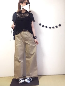 「H&M（エイチ・アンド・エム）のアイテム（アクセサリー）」を使った、hana☺︎さん（レディース・155cm）の夏コーディネート