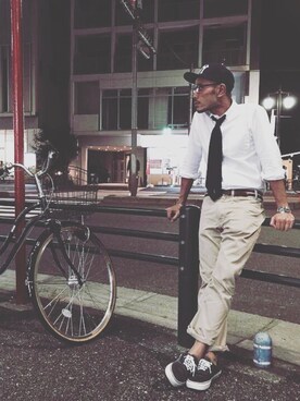 「STARTER BLACK LABEL（スターターブラックレーベル）のアイテム（帽子）」を使った、Brianさん（メンズ・178cm）の春コーディネート