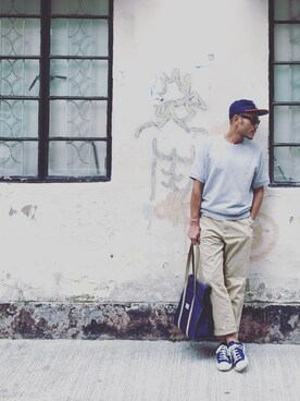 「DOEK（ドゥック）のアイテム」を使った、Brianさん（メンズ・178cm）の春コーディネート