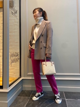 土岐 夏陽子さん（レディース・159cm）の秋コーディネート