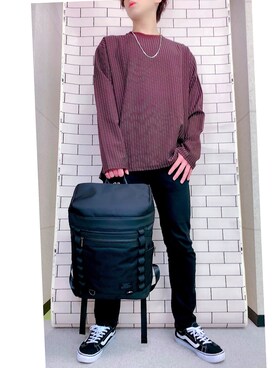 「Cuirs（キュイー）のアイテム（トップス）」を使った、けんTea☕️さん（メンズ・170cm）の春コーディネート