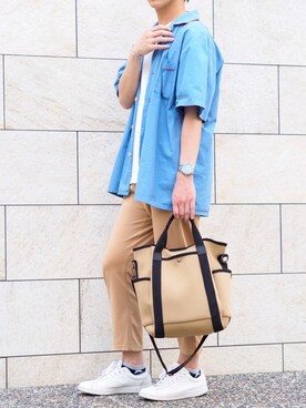 「GUSCIO（グッシオ）のアイテム」を使った、けんTea☕️さん（メンズ・170cm）の夏コーディネート