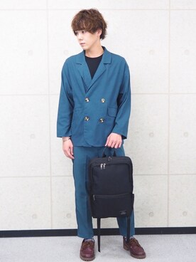 「RAGEBLUE（レイジブルー）のアイテム（モカシン/デッキシューズ）」を使った、けんTea☕️さん（メンズ・170cm）の夏コーディネート