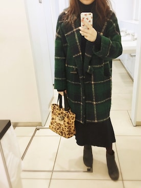 「DHOLIC（ディーホリック）のアイテム（その他アウター）」を使った、まっこさん（レディース・157cm）の冬コーディネート